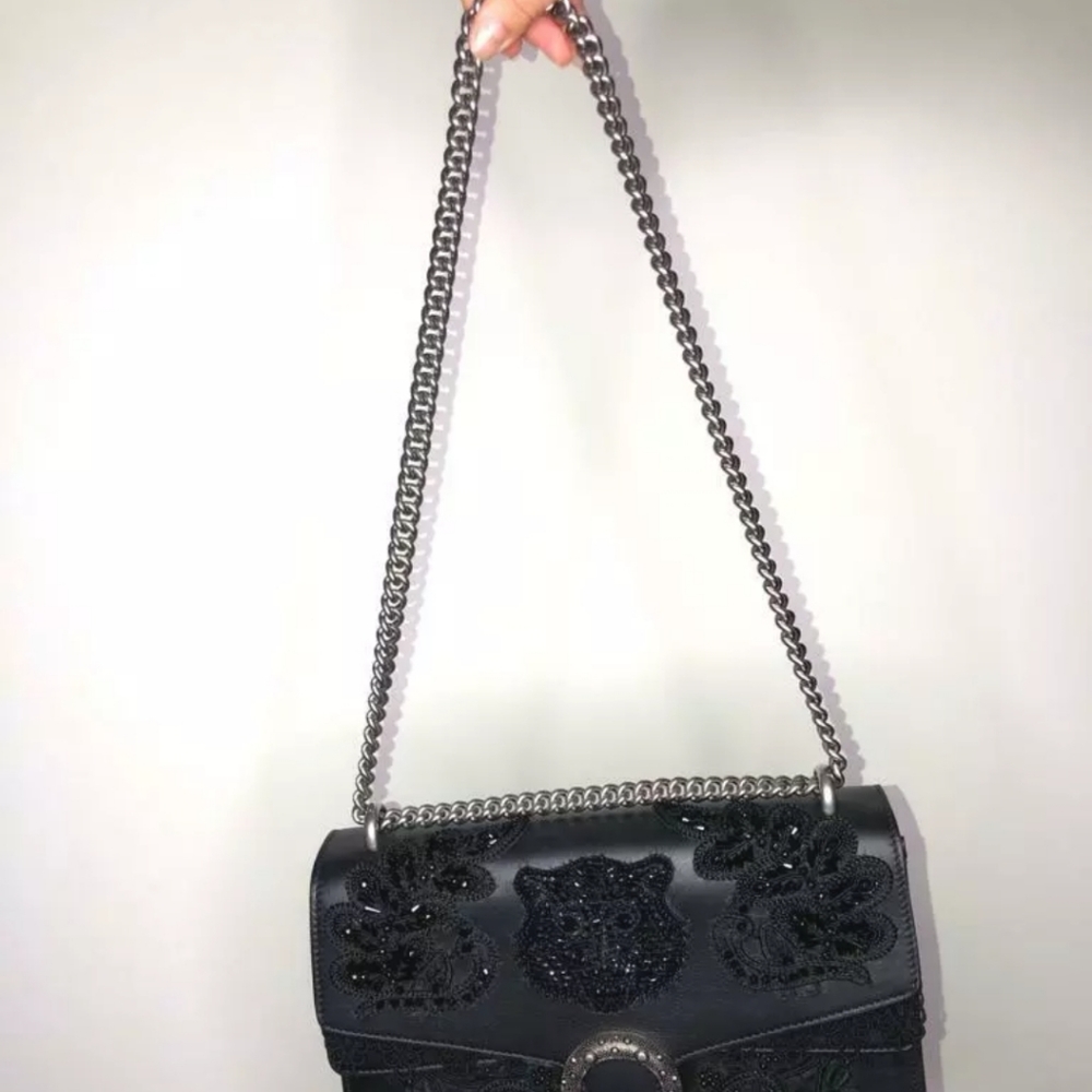 GUCCI DIONYSUS LIMITED EDITION BEYONCE BLACK LEAT - Picture 7 of 7